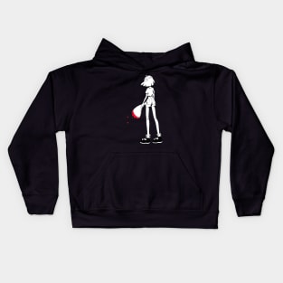 Lofi Sad Anime Girl Holding Roses Kids Hoodie